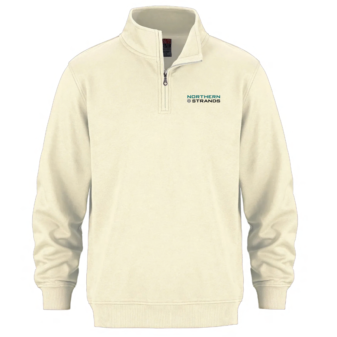 Northern Strands Ivory FLUX 1/4 ZIP PULLOVER SWEATSHIRT