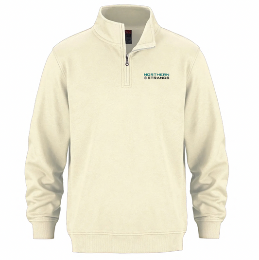 Northern Strands Ivory FLUX 1/4 ZIP PULLOVER SWEATSHIRT